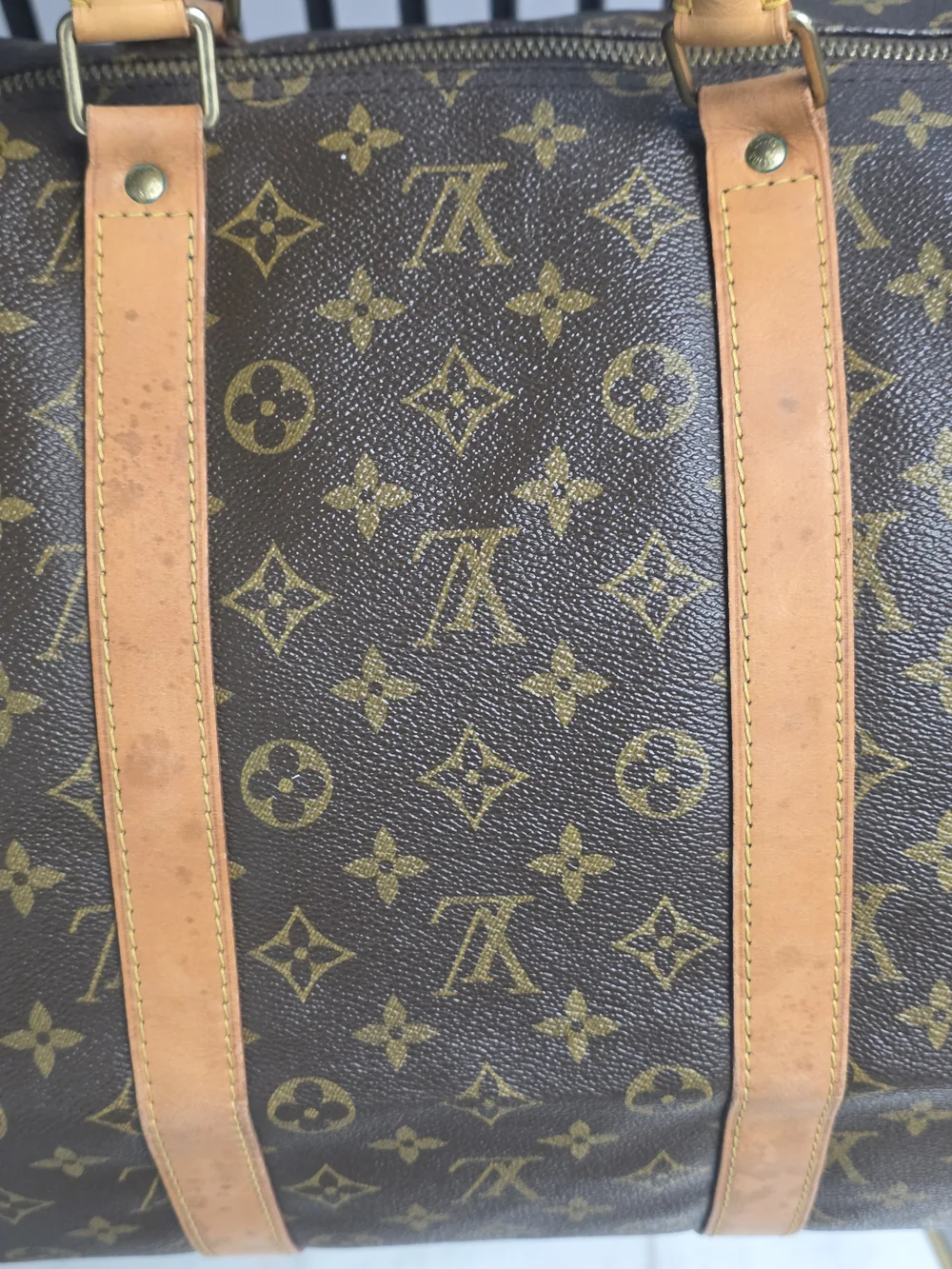 Louis Vuitton Brown Monogram Keepall Bandoulière 55 Travel Bag - Brown w/ Strap